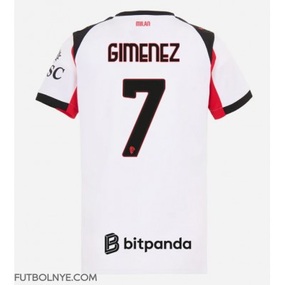 Camiseta AC Milan Santiago Gimenez #7 Visitante Equipación para mujer 2025-26 manga corta Camiseta AC Milan Santiago Gimenez #7 Visitante Equipación para mujer 2025-26 manga corta